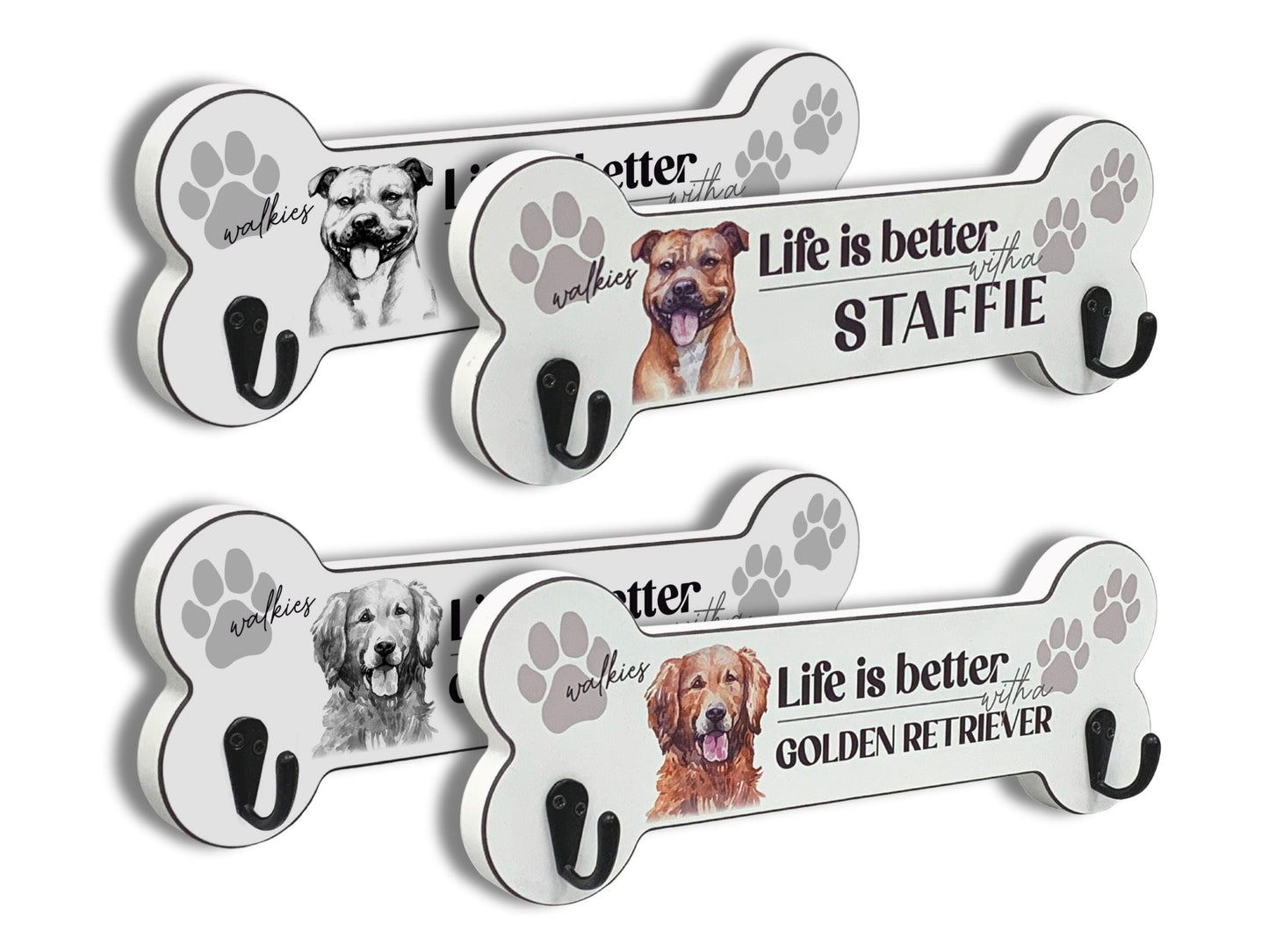 Dog Breed Illustration | Bone-Shaped Lead Hanger