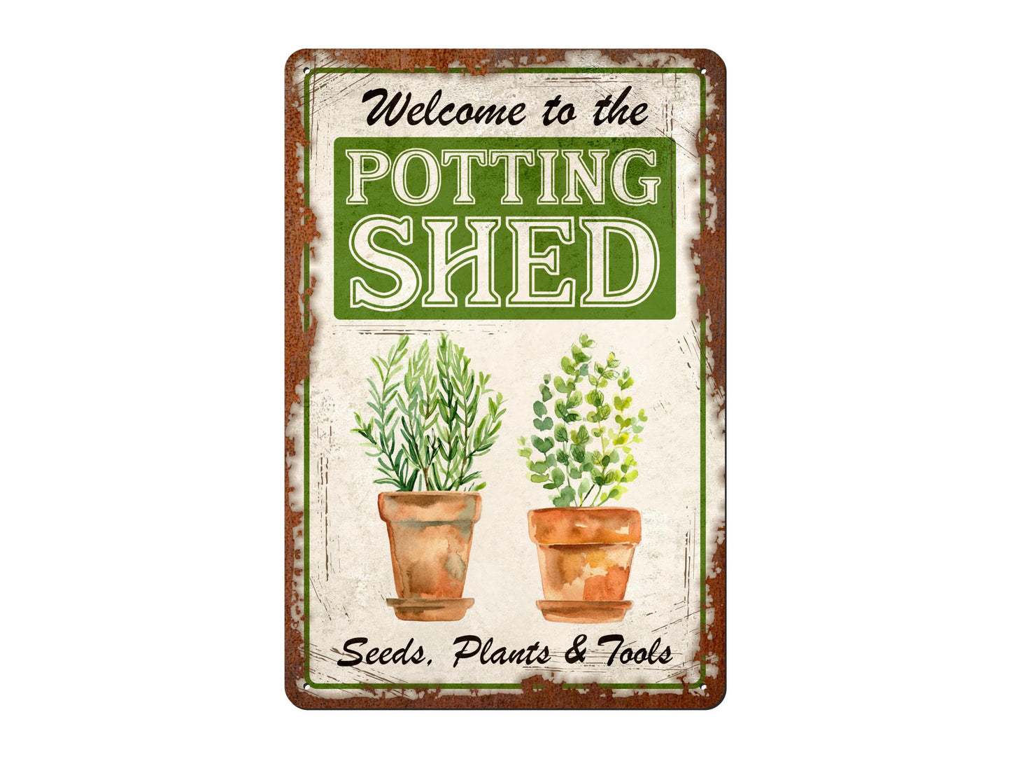 Potting Shed | Rustic Effect Metal Sign