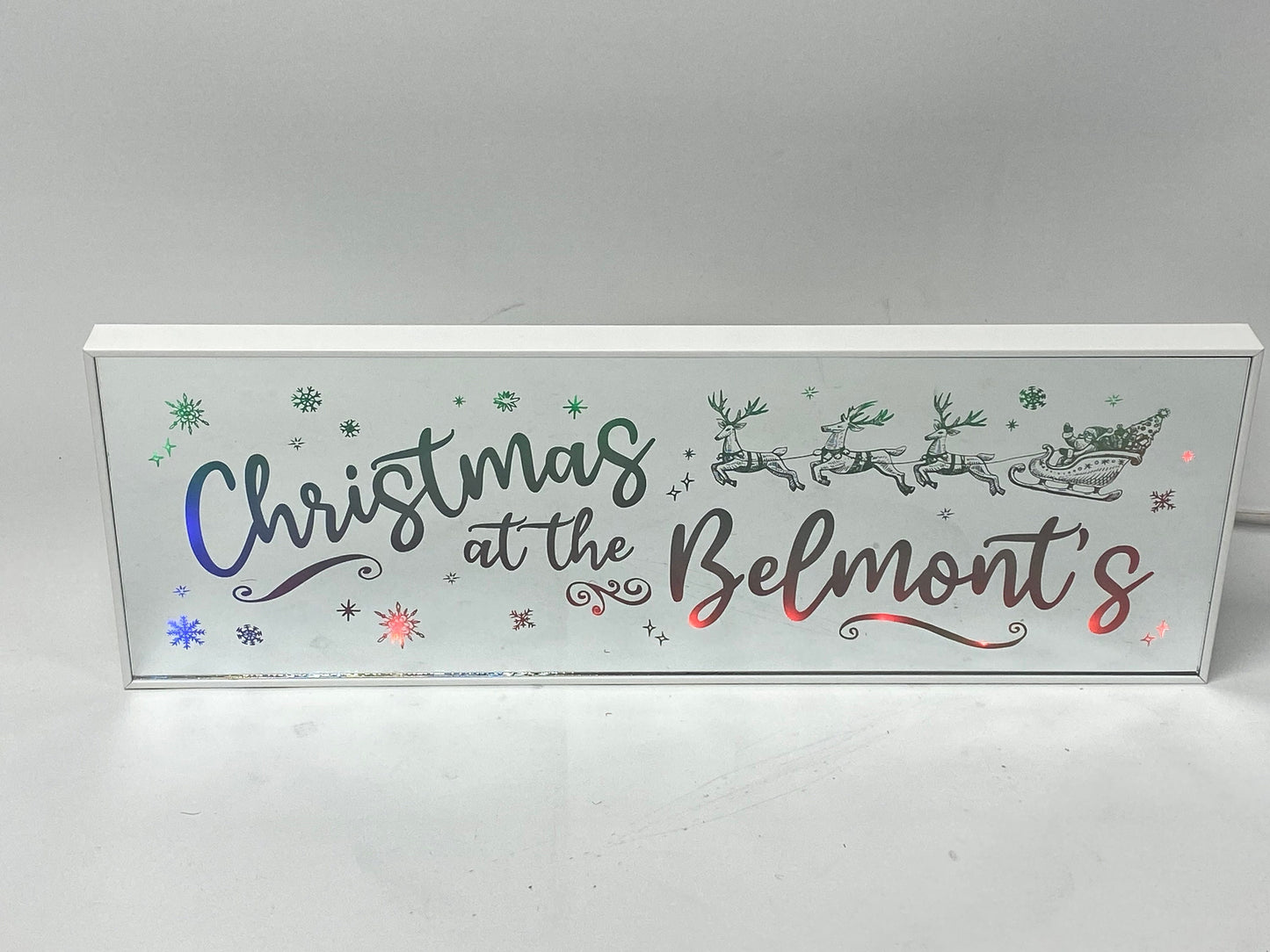 Personalised Christmas at the 'Name' | LED Light Up Mirror