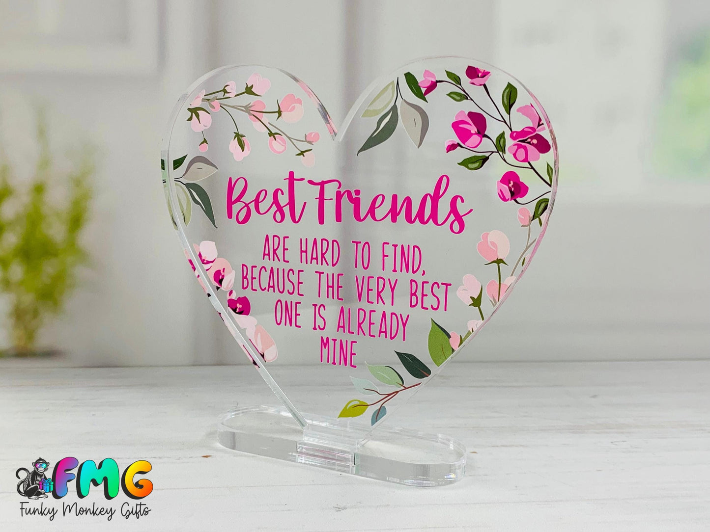 Best Friend | Acrylic Heart Plaque