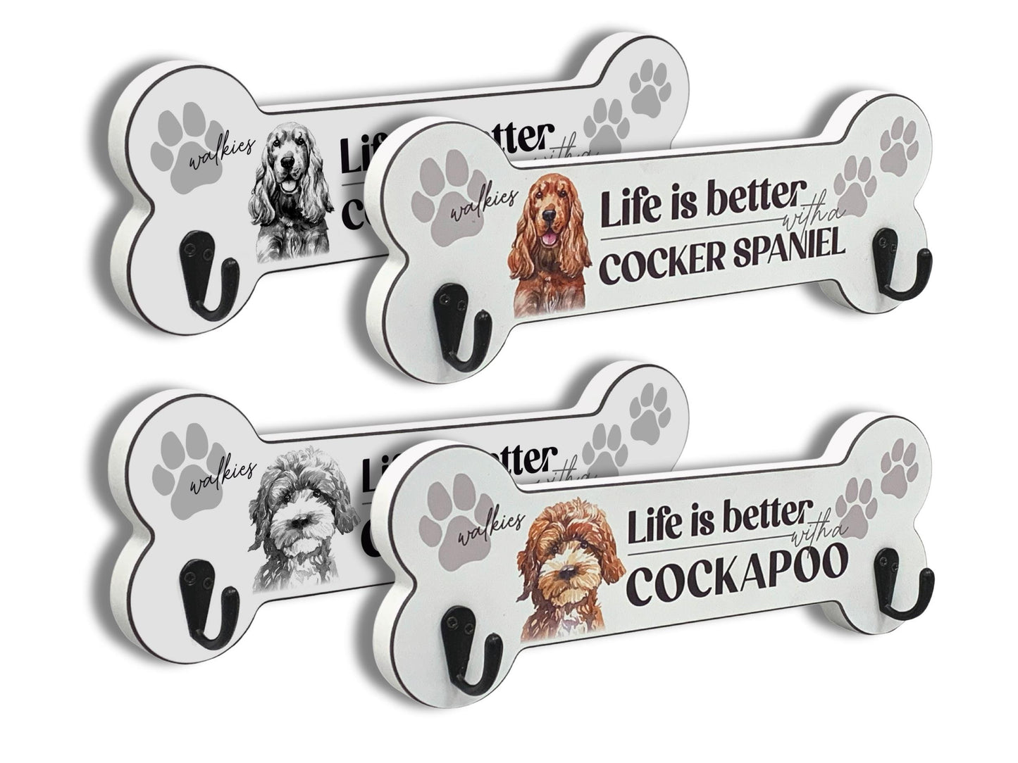 Dog Breed Illustration | Bone-Shaped Lead Hanger