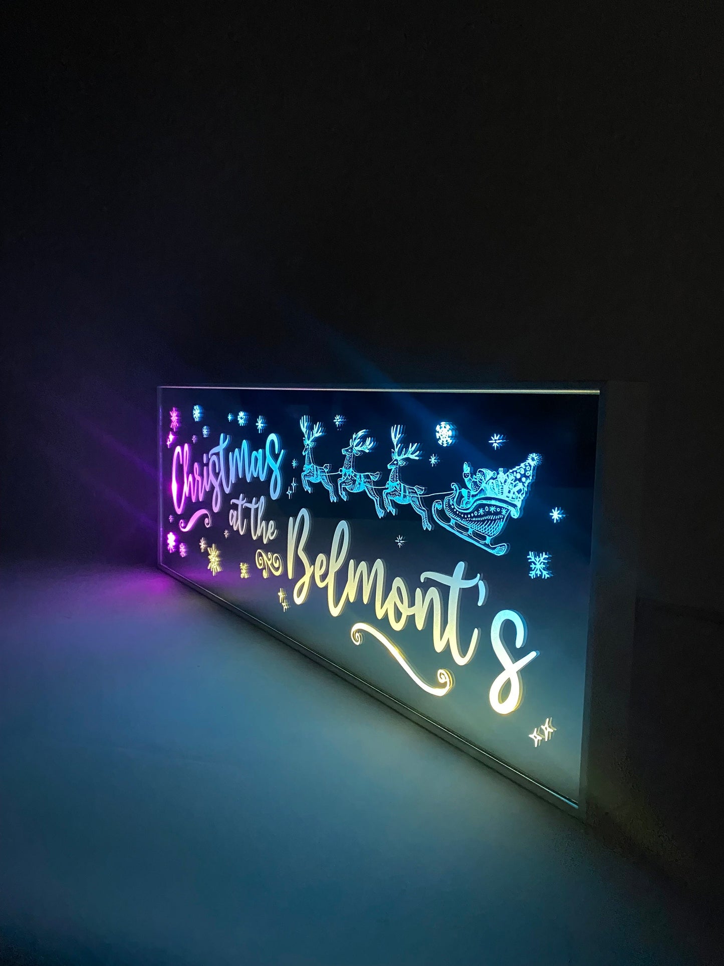 Personalised Christmas at the 'Name' | LED Light Up Mirror