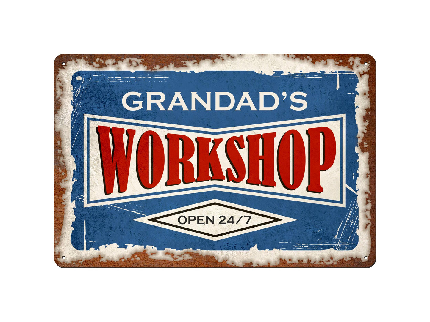 Grandad's Workshop | Rustic Effect Metal Sign