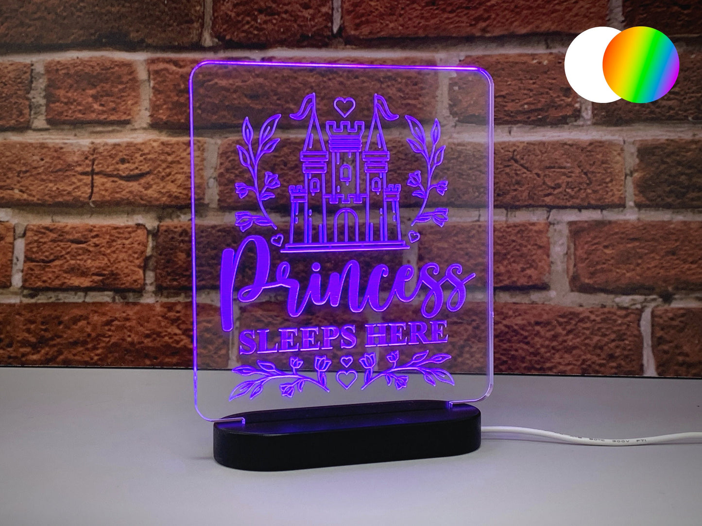 Princess Sleeps Here | Led Light Up Sign