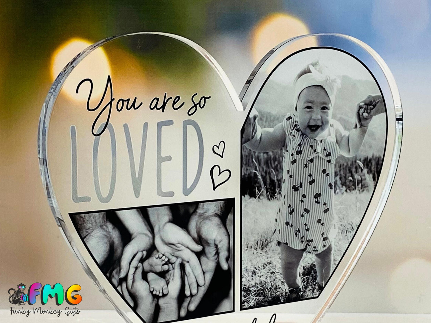 Personalised "You Are So Loved" Photo | Acrylic Heart Plaque