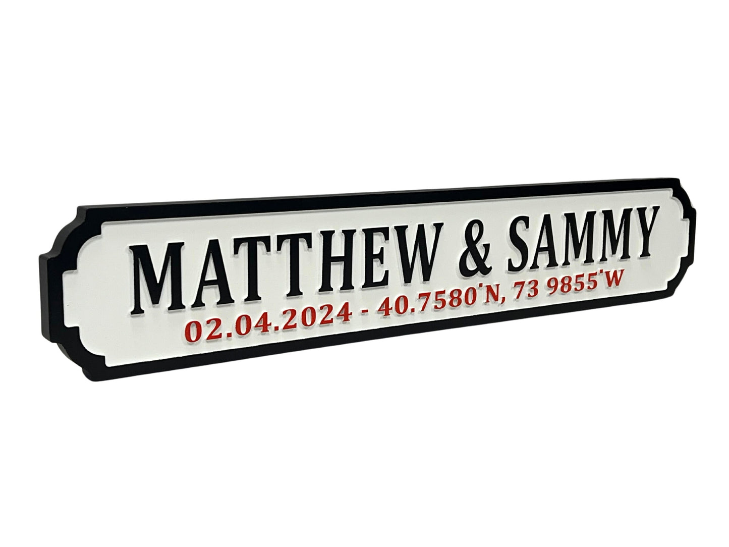 Personalised Double Line Vintage-Style Street Sign