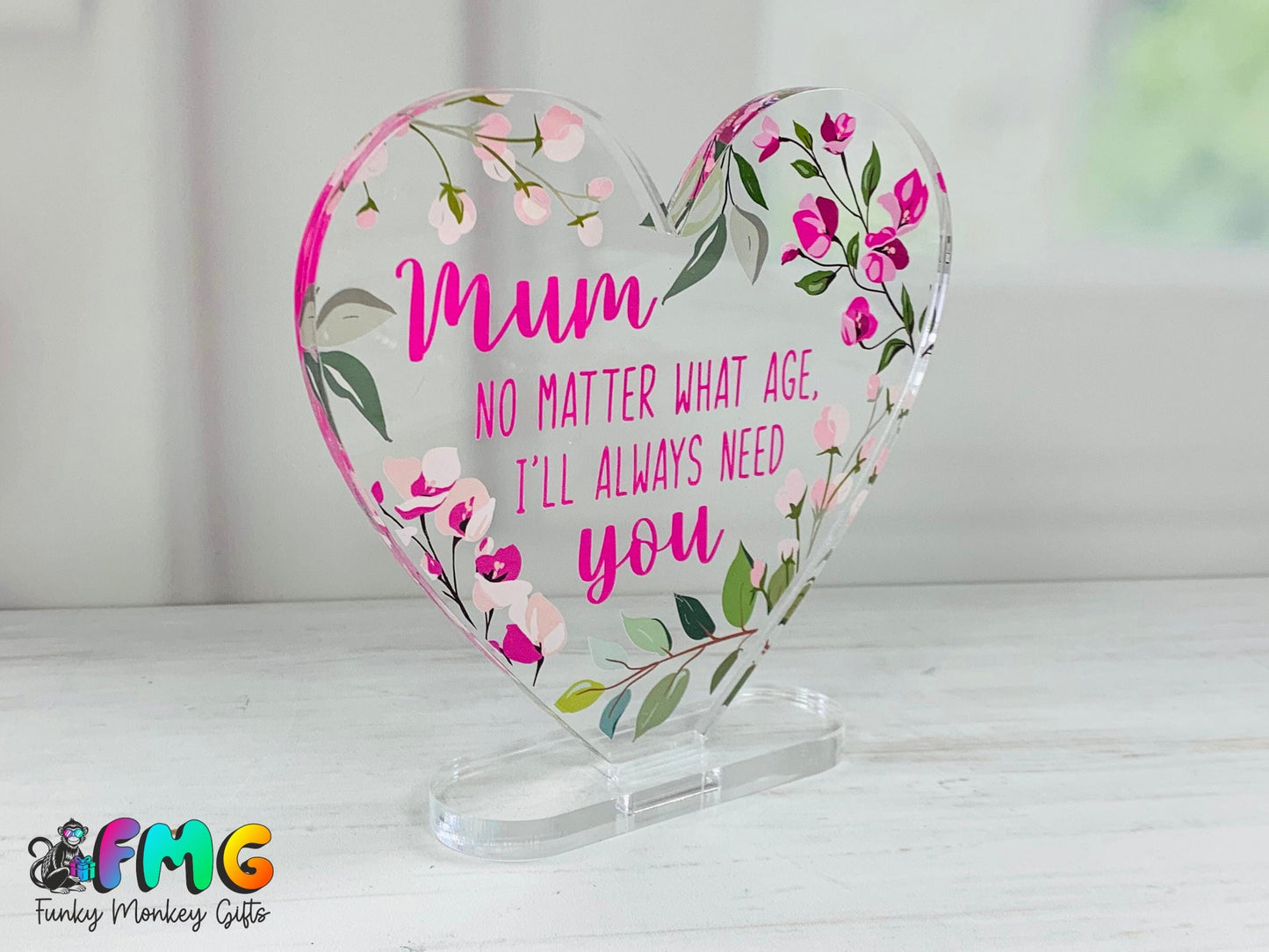 Mum Quote | Acrylic Heart Plaque