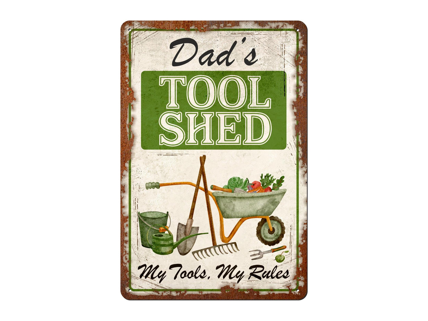 Dad’s Tool Shed | Rustic Effect Metal Sign