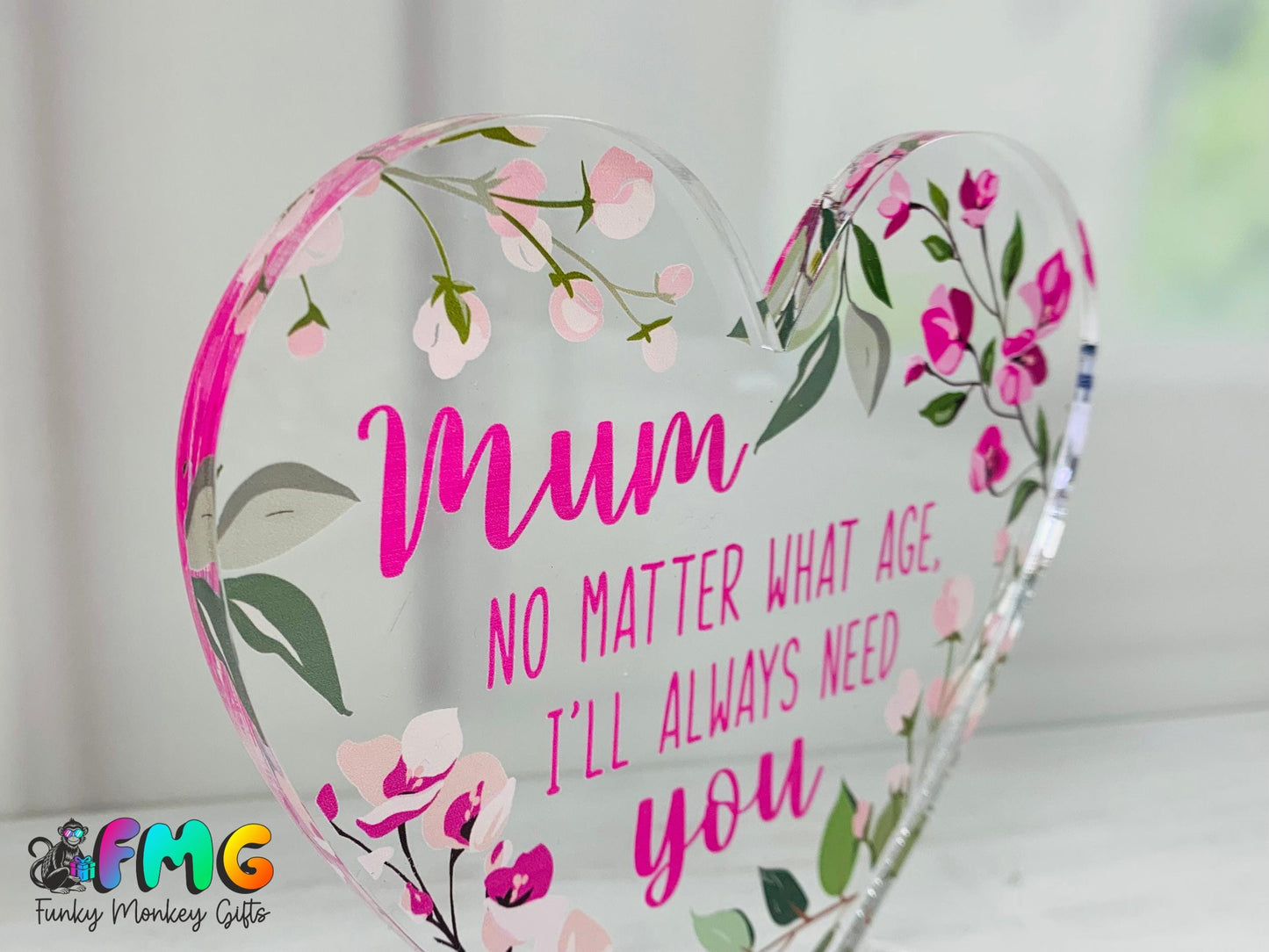Mum Quote | Acrylic Heart Plaque