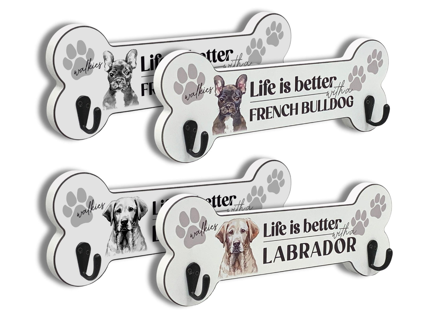 Dog Breed Illustration | Bone-Shaped Lead Hanger
