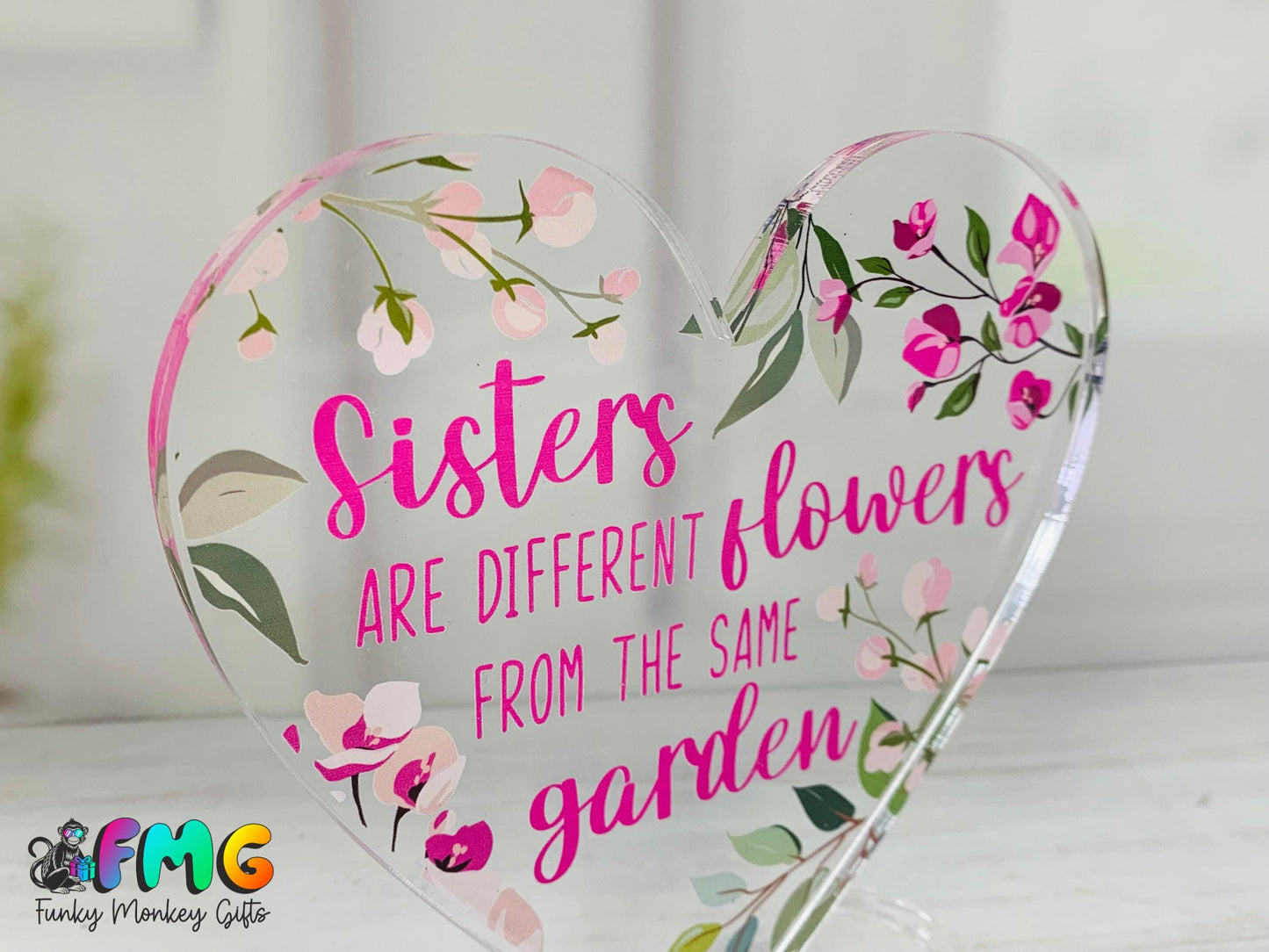 Sister Quote | Acrylic Heart Plaque