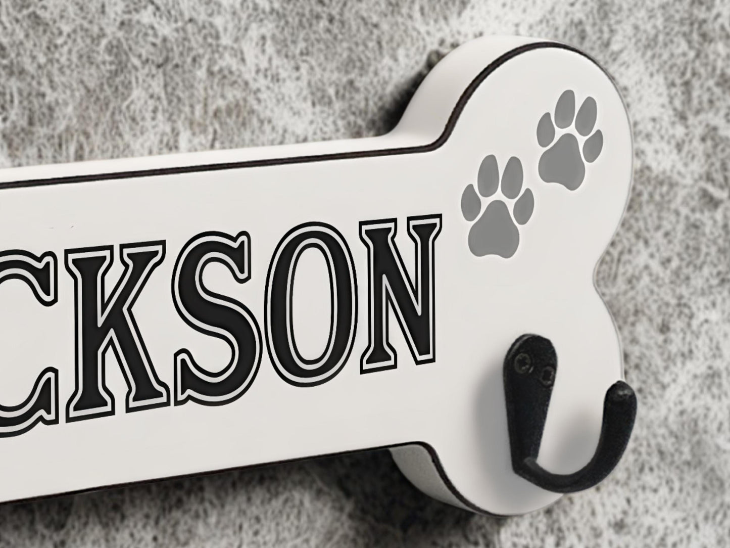 Personalised Dog Name | Bone Shaped Lead Hanger (2 designs to choose from)