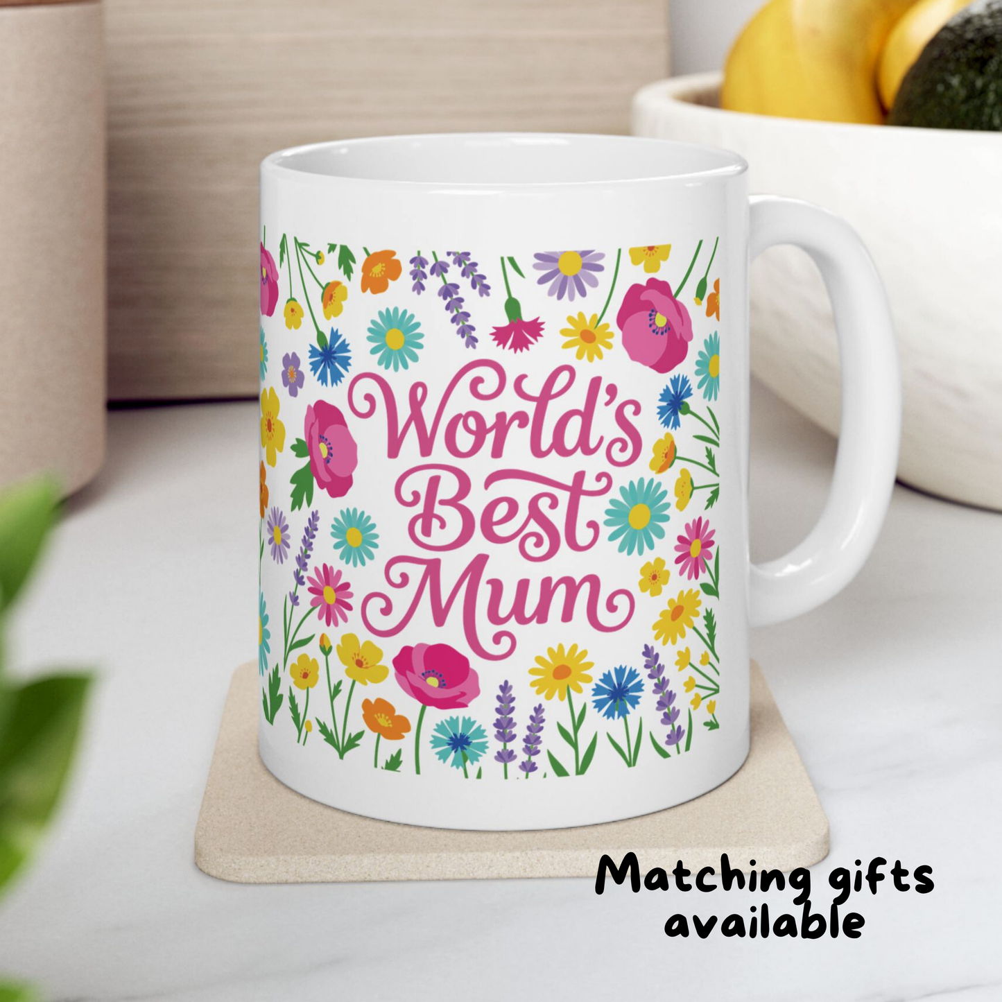 World's Best Mum - Wooden Tea & Biscuit Tray