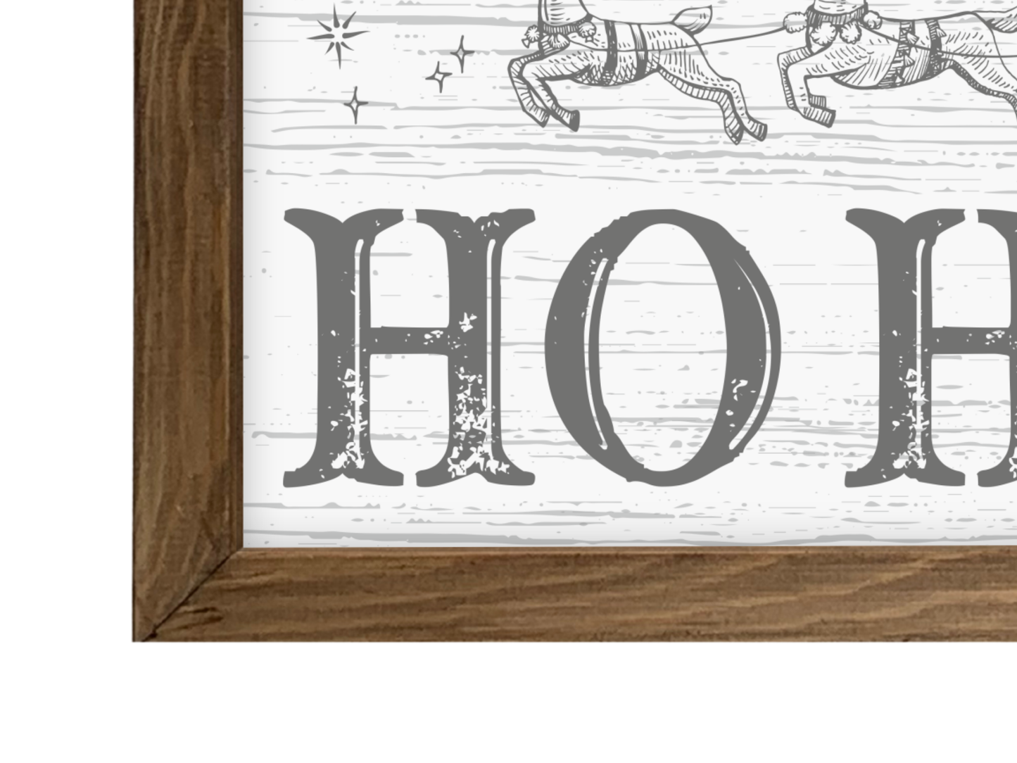 Ho Ho Ho | Rustic Framed Christmas Sign