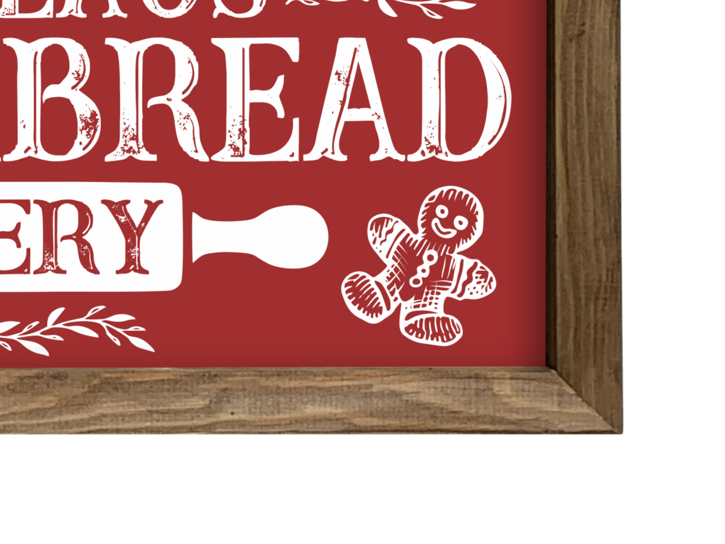 Mrs Claus' Bakery | Rustic Framed Christmas Sign
