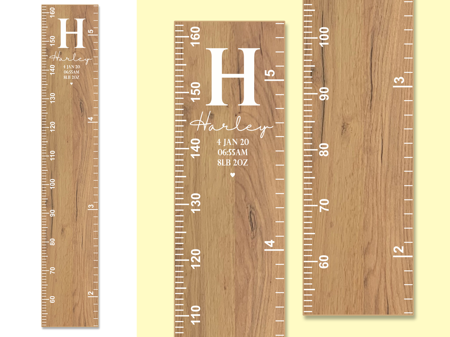 Personalised Birth Details | Natural Height Ruler