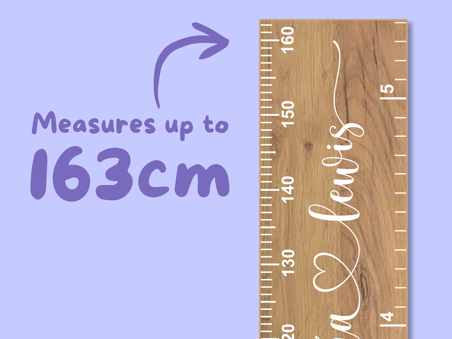 Personalised Multiple Names | Natural Height Ruler