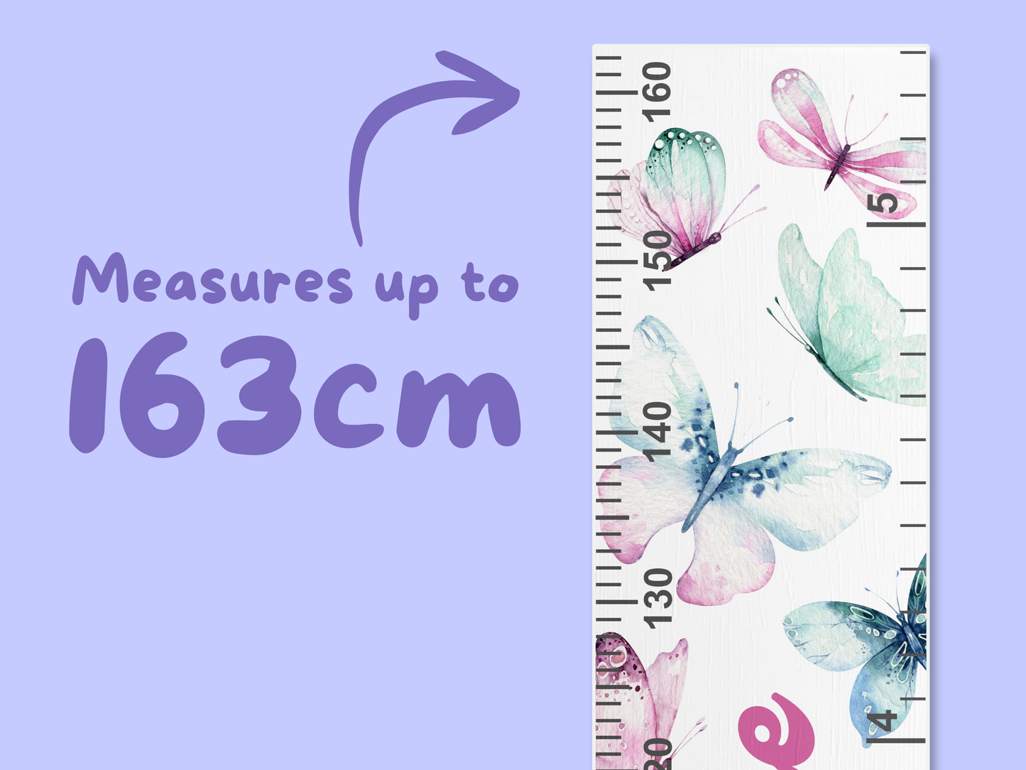 Personalised Name | Butterfly Height Ruler