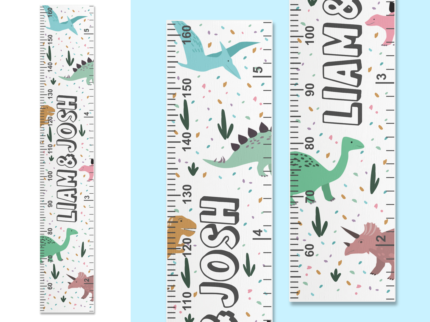 Personalised Name | Dinosaur Height Ruler