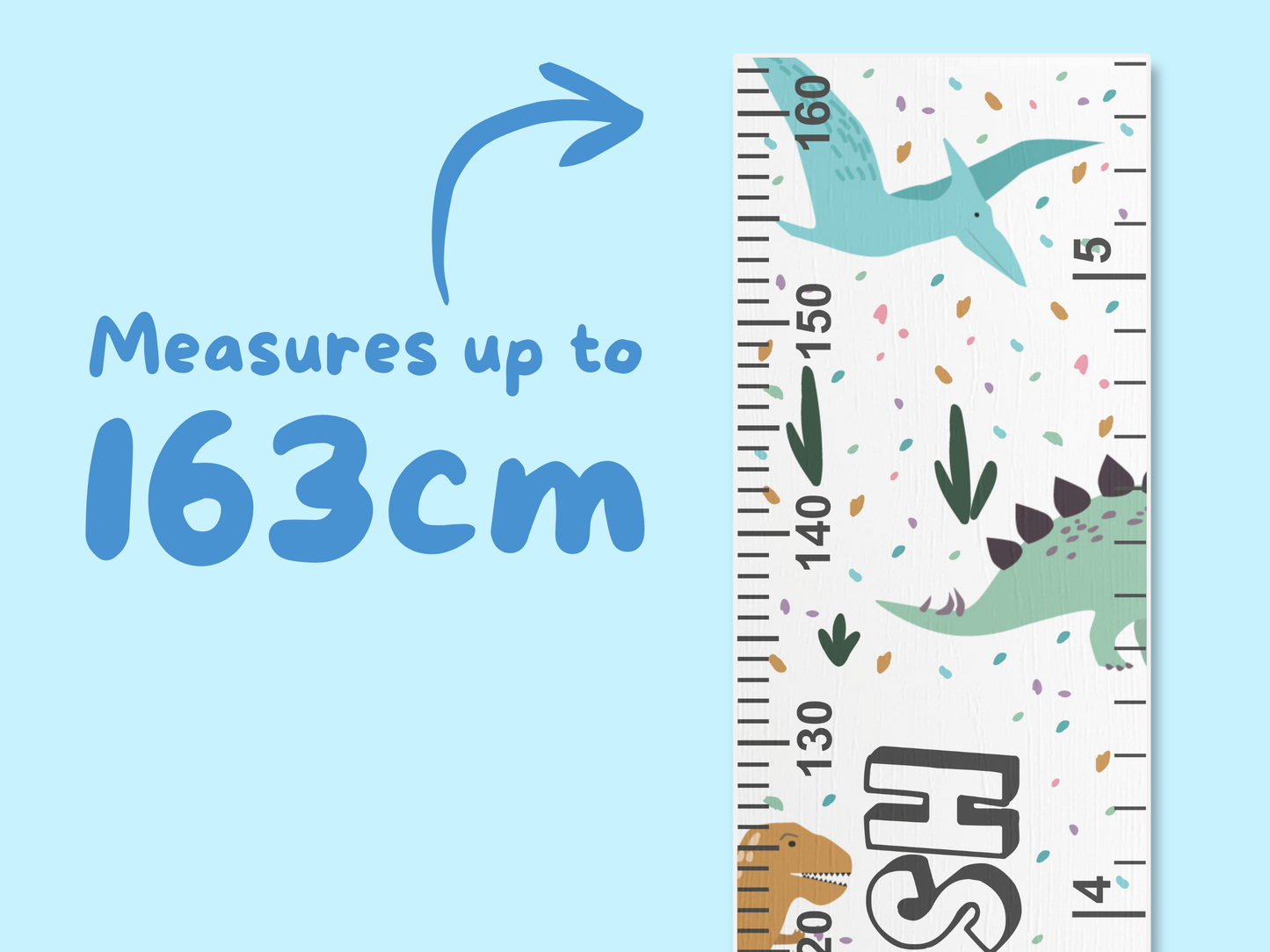 Personalised Name | Dinosaur Height Ruler