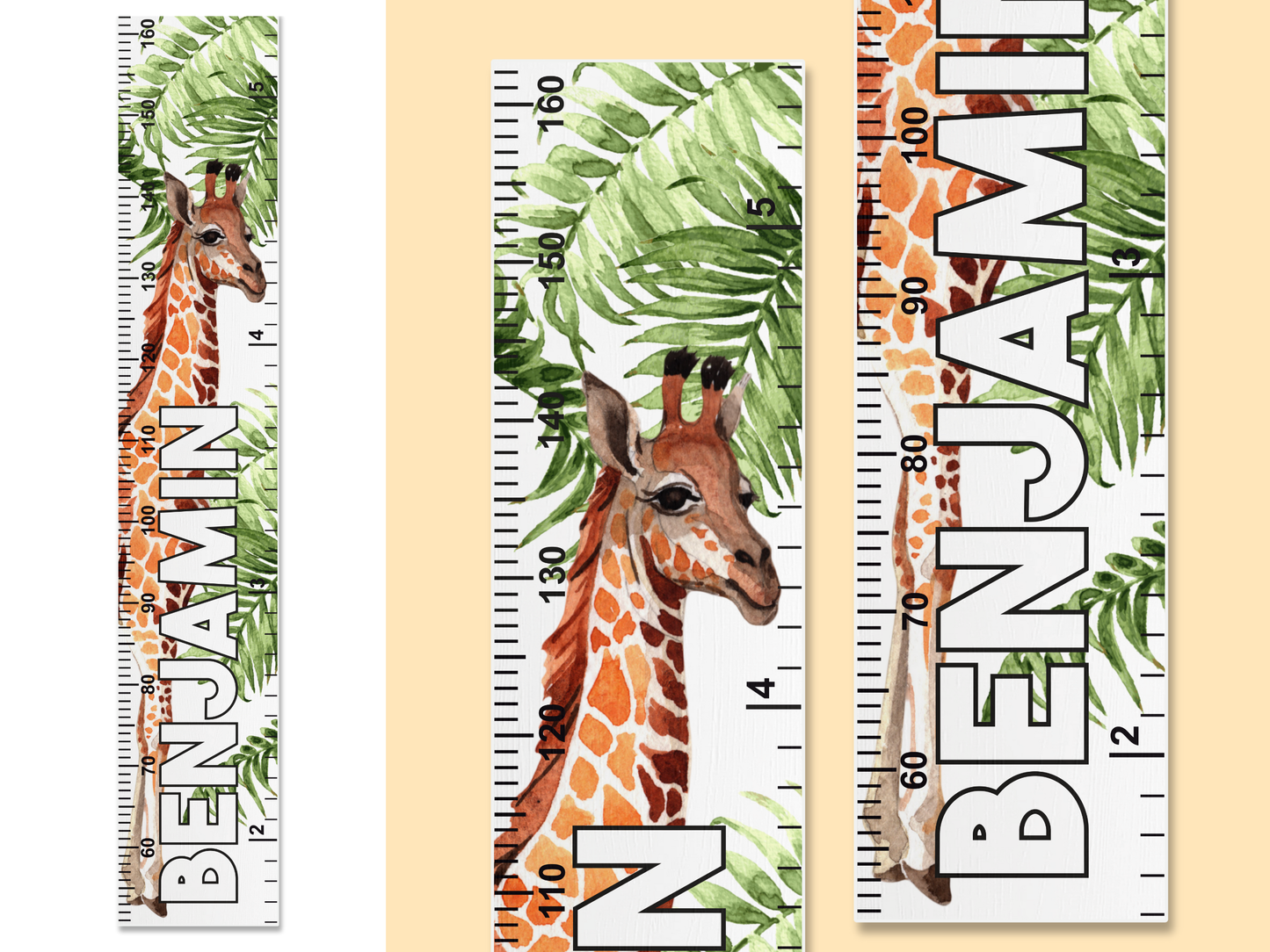 Personalised Name | Giraffe Height Ruler