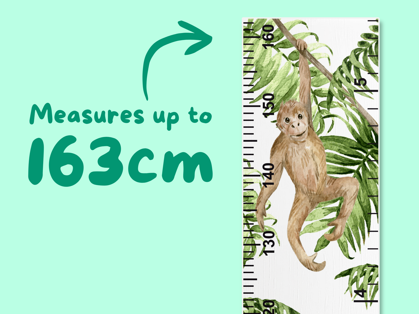 Personalised Name | Monkey Height Ruler
