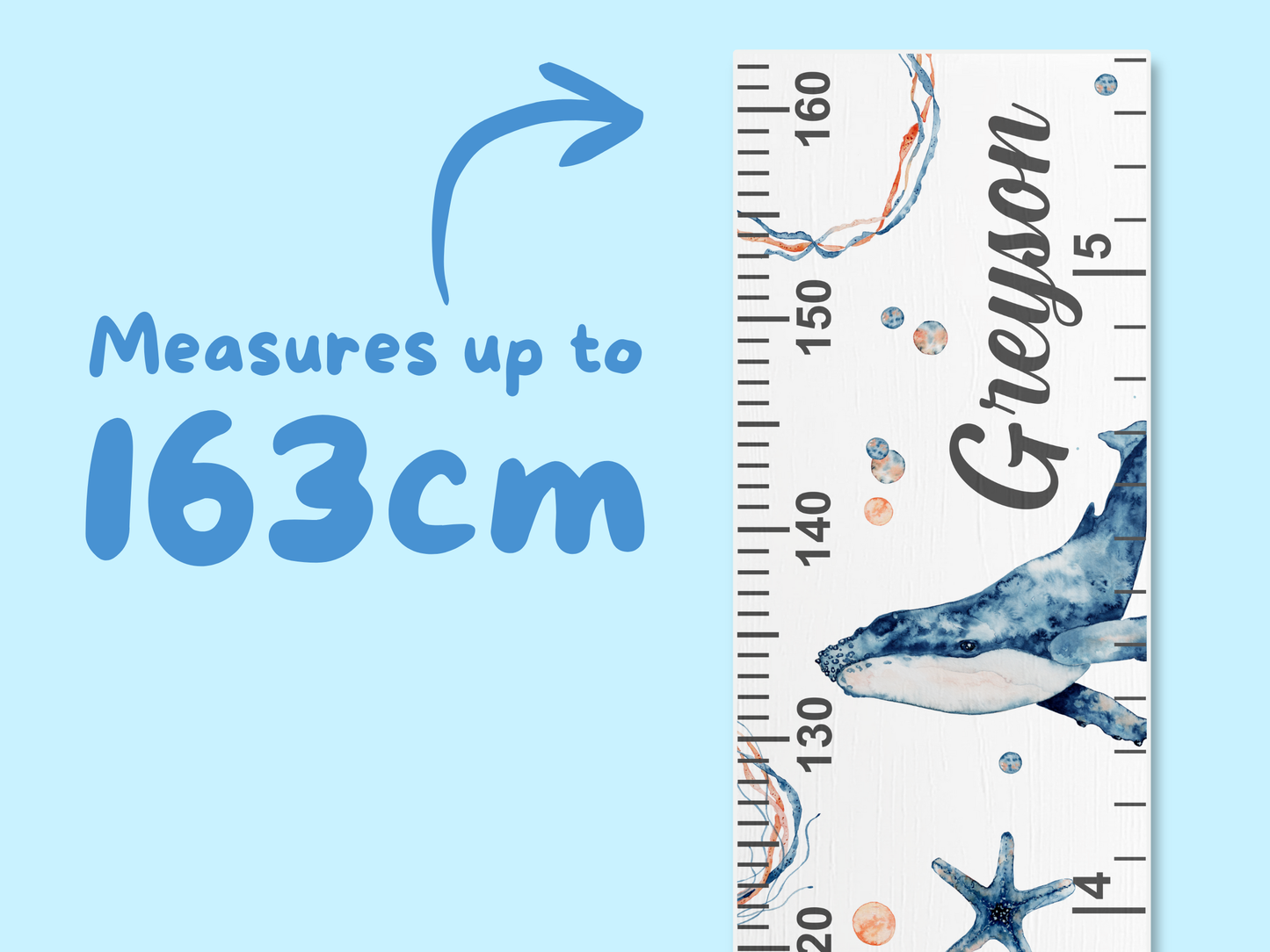 Personalised Name | Under The Sea Height Ruler