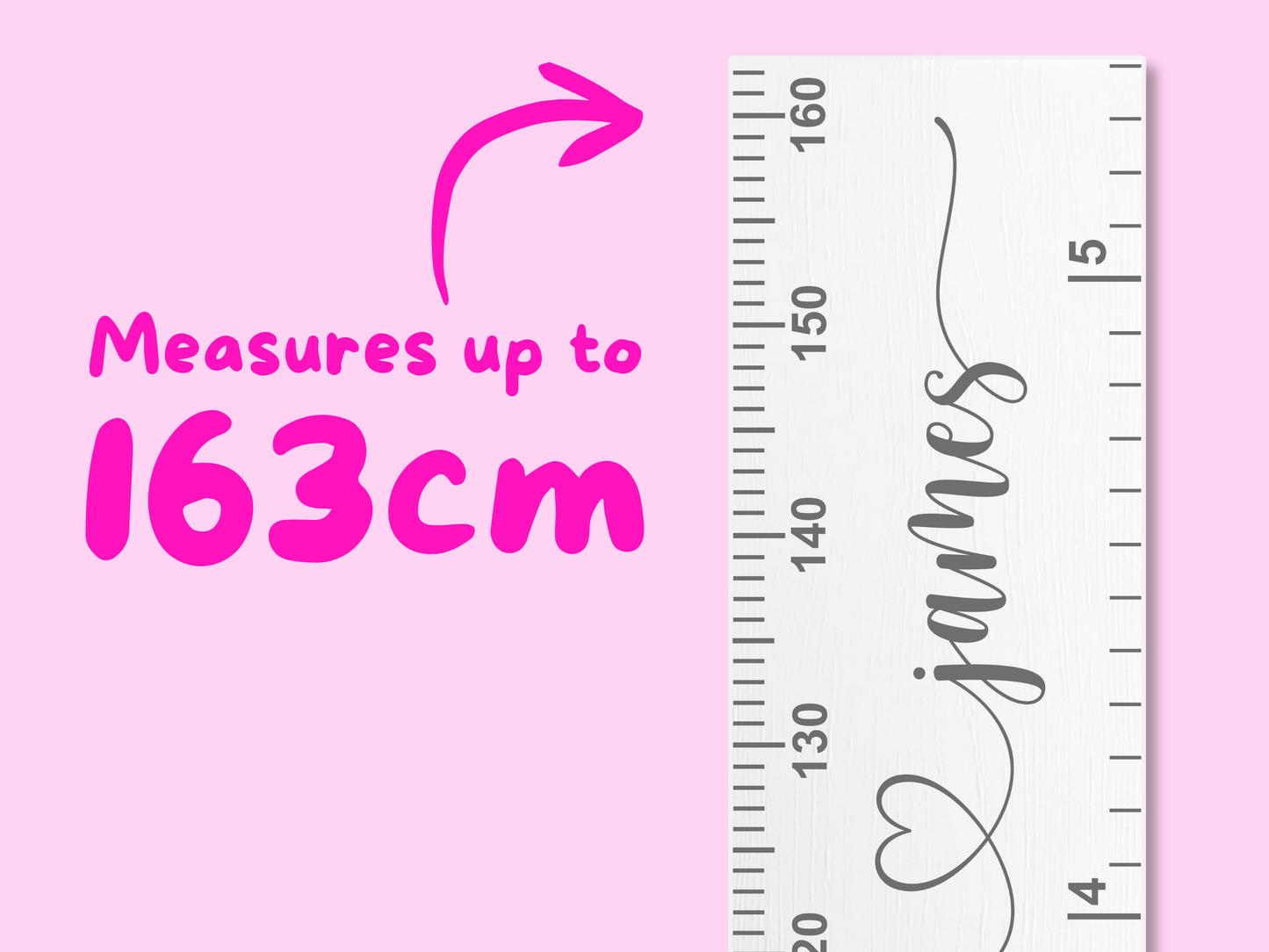 Personalised Mulitple Names | White Height Ruler