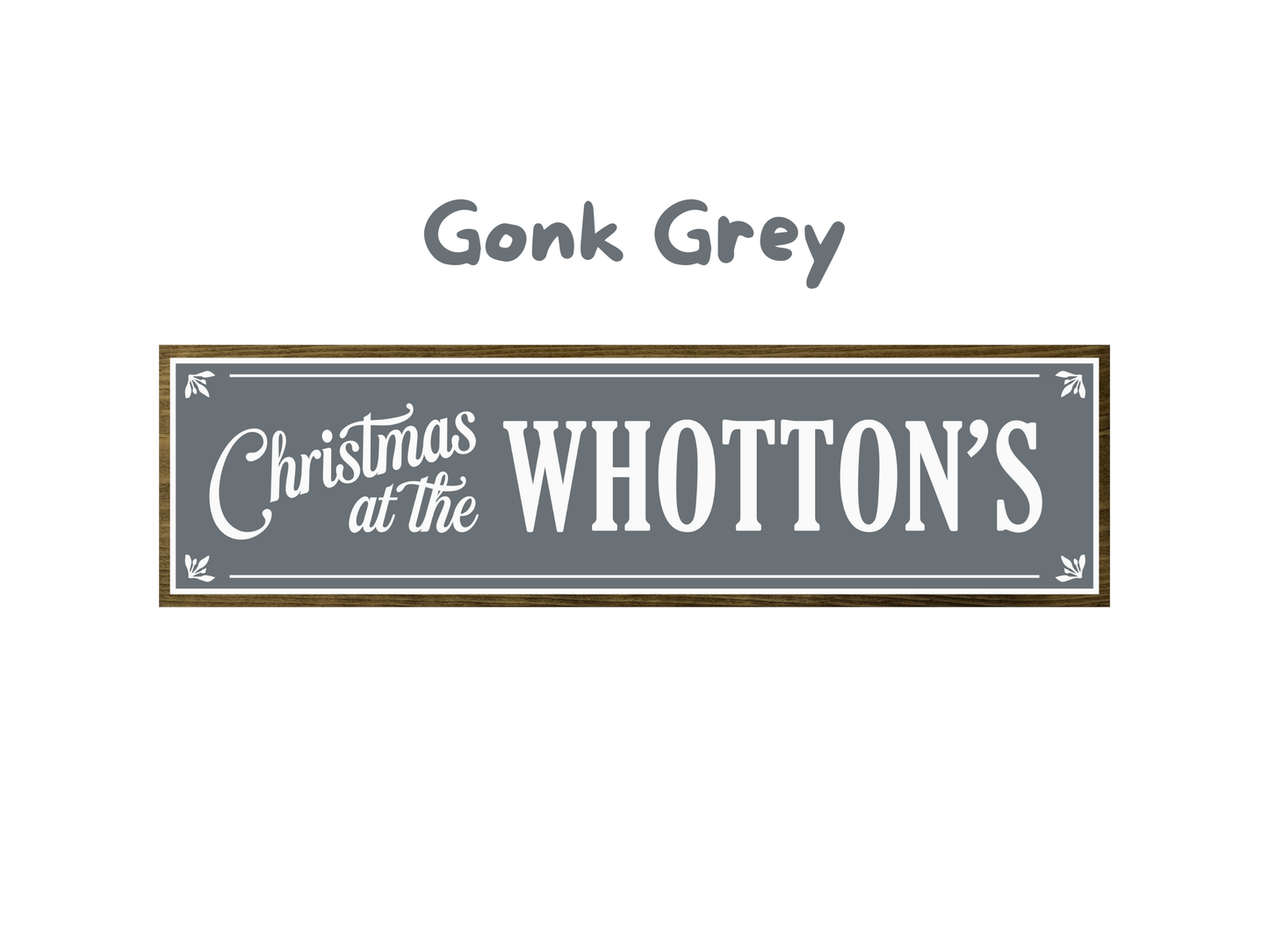 Personalised Family Christmas | Rustic Block Shelf Sitter