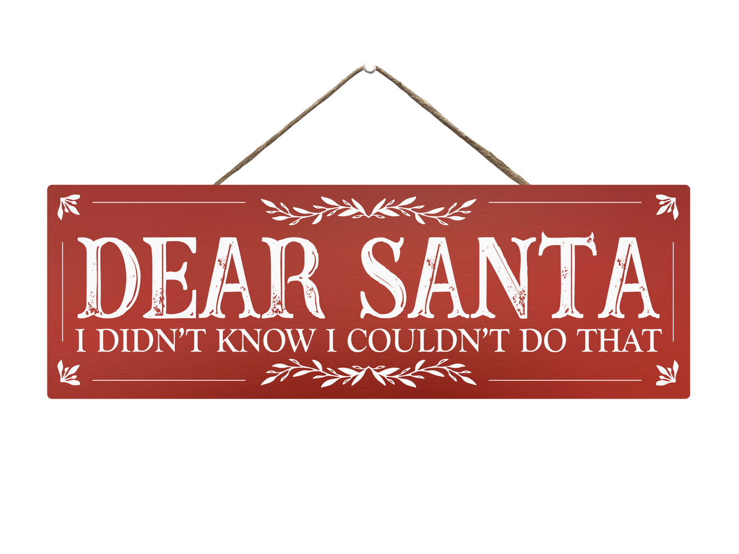 Dear Santa | Hanging Christmas Sign