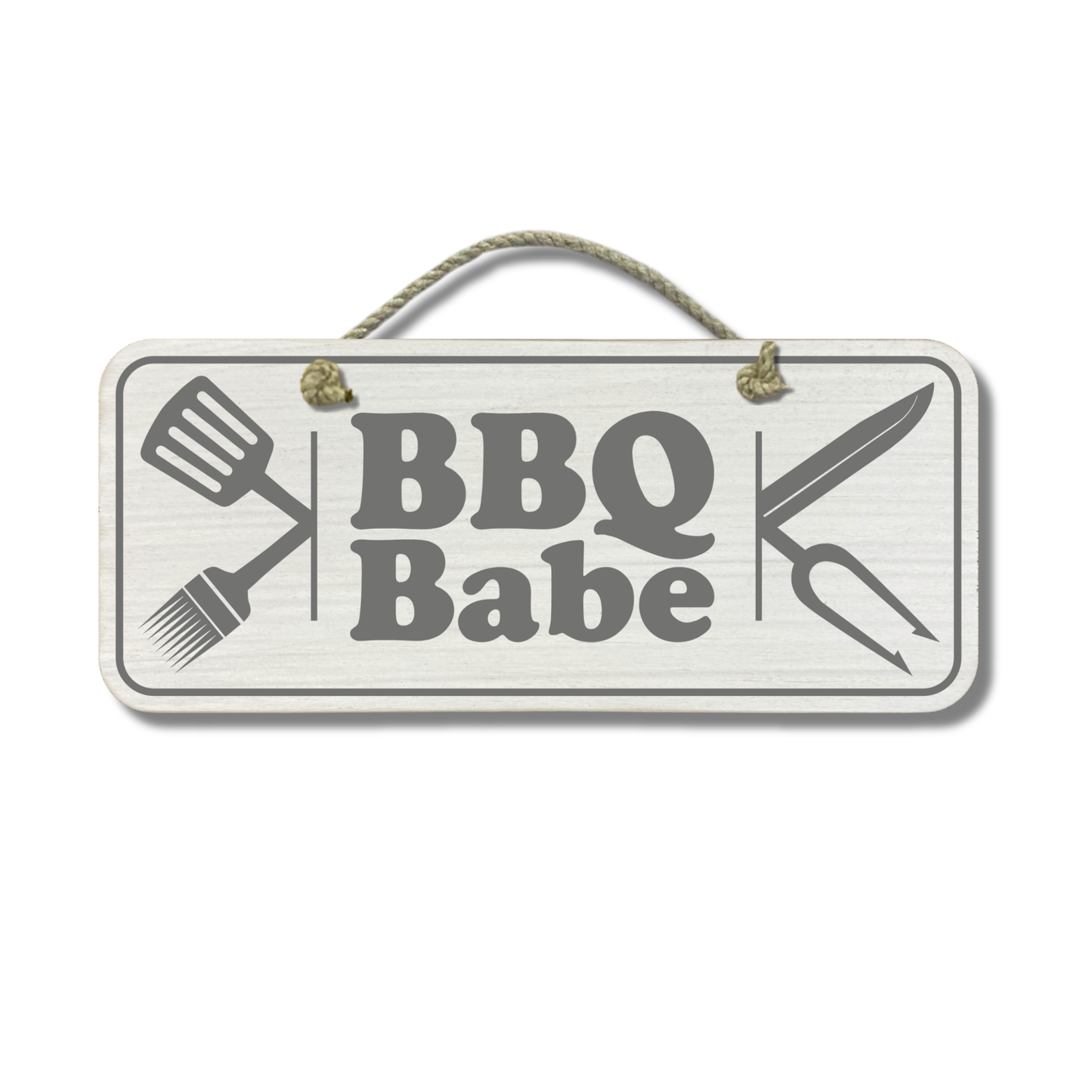 BBQ Babe - Wooden Outdoor Sign