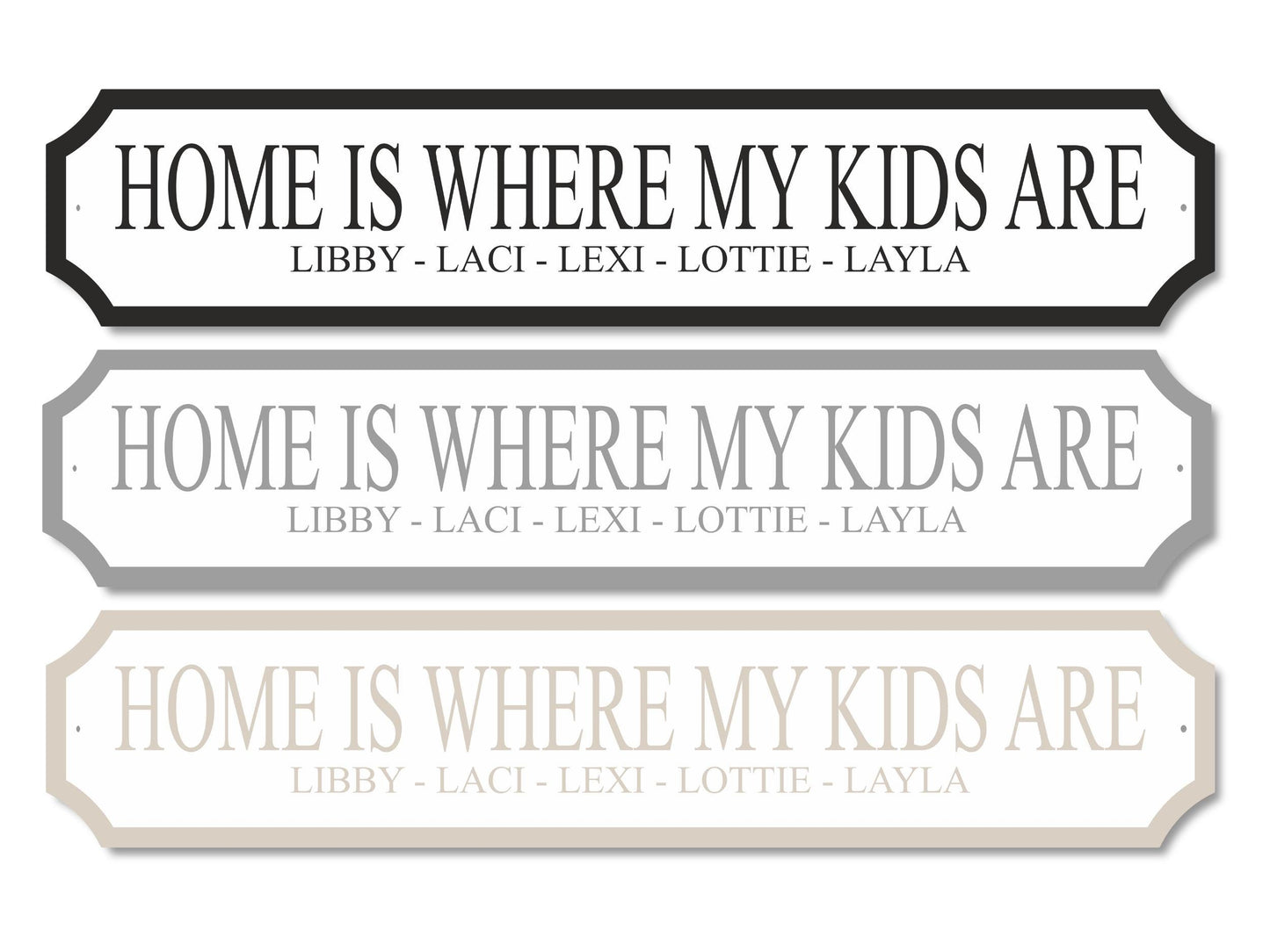 Personalised "Home Is Where My/Our Kids Are" | Acrylic Street Sign