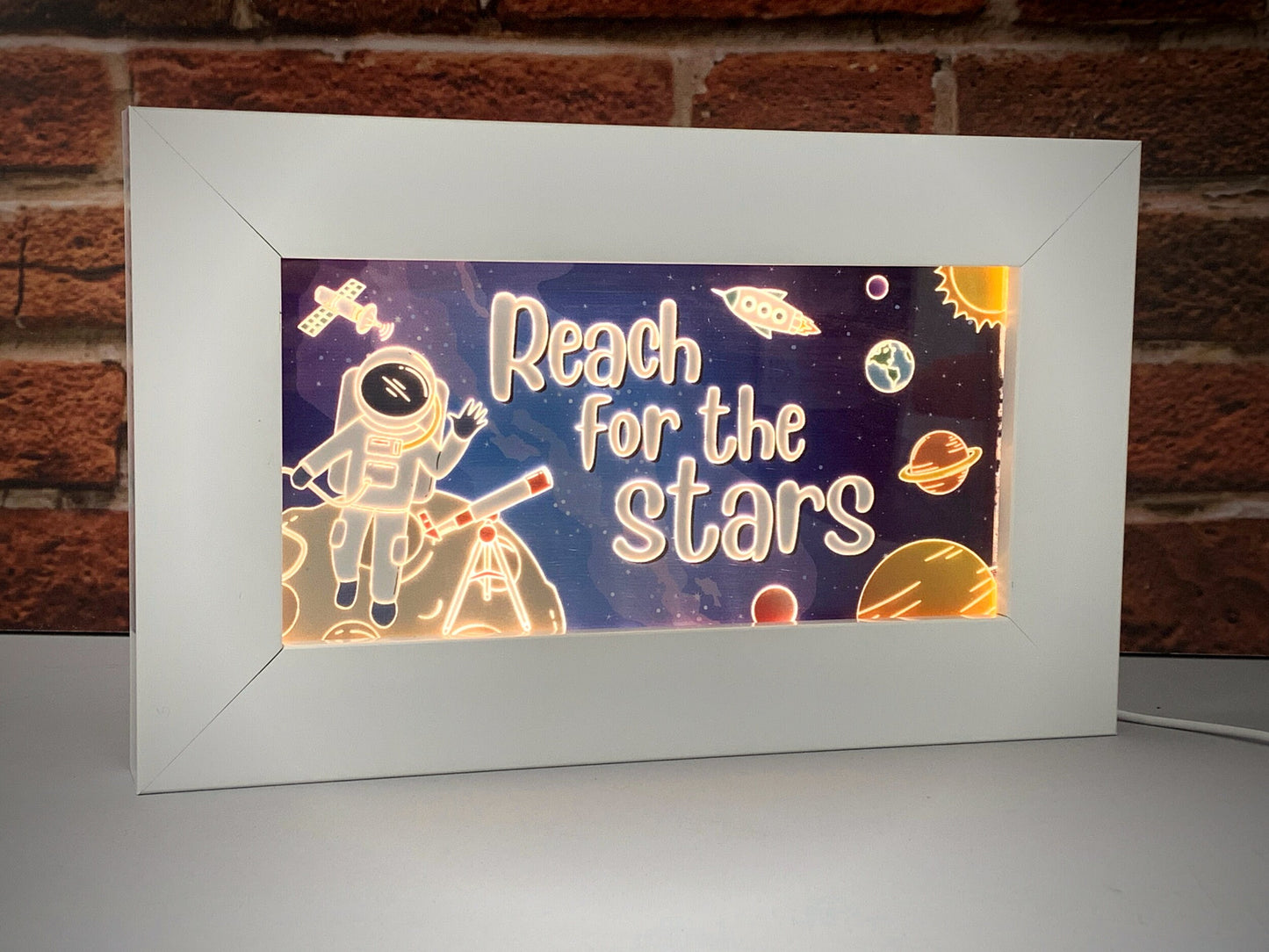 Reach For The Stars | LED Frame Night Light