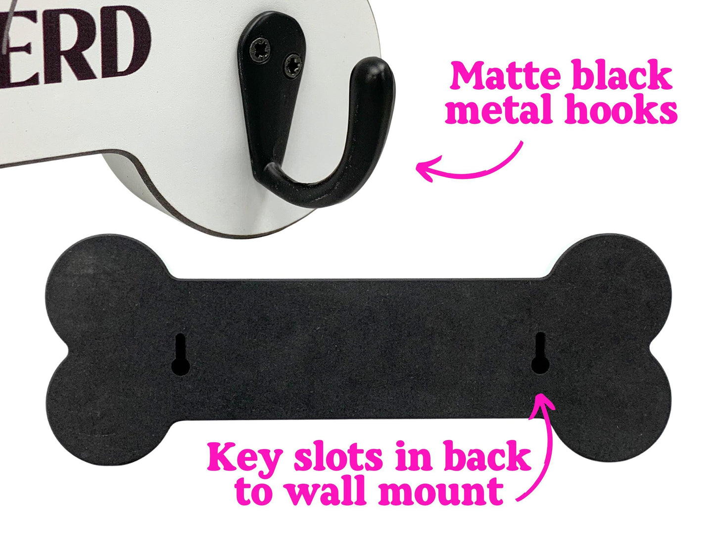 Personalised Name & Dog Breed | Bone Shaped Lead Hanger