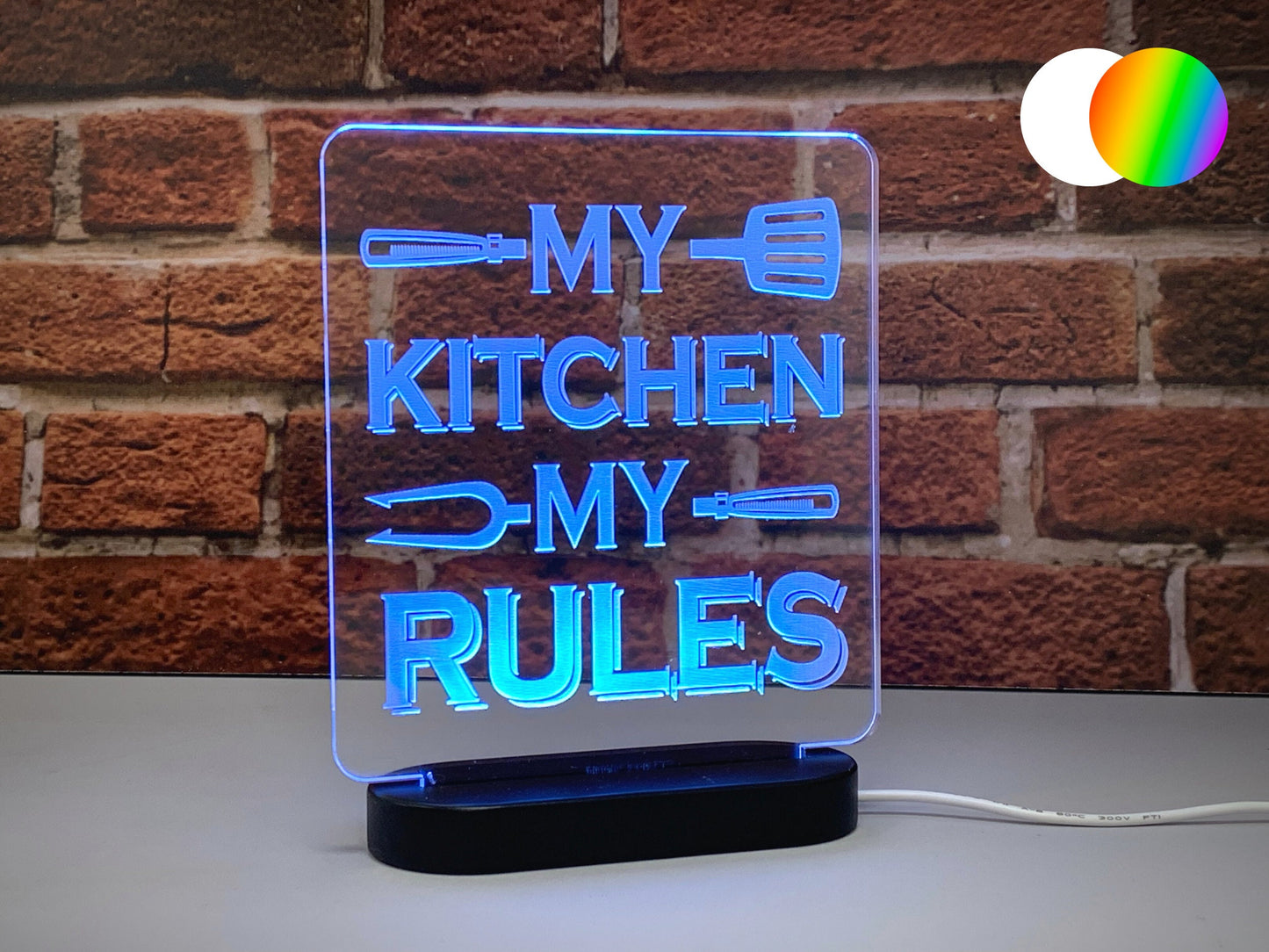 My Kitchen My Rules | LED Light Up Sign