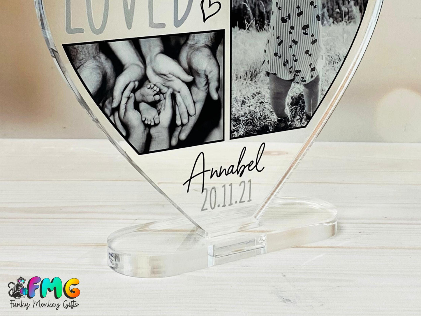 Personalised "You Are So Loved" Photo | Acrylic Heart Plaque