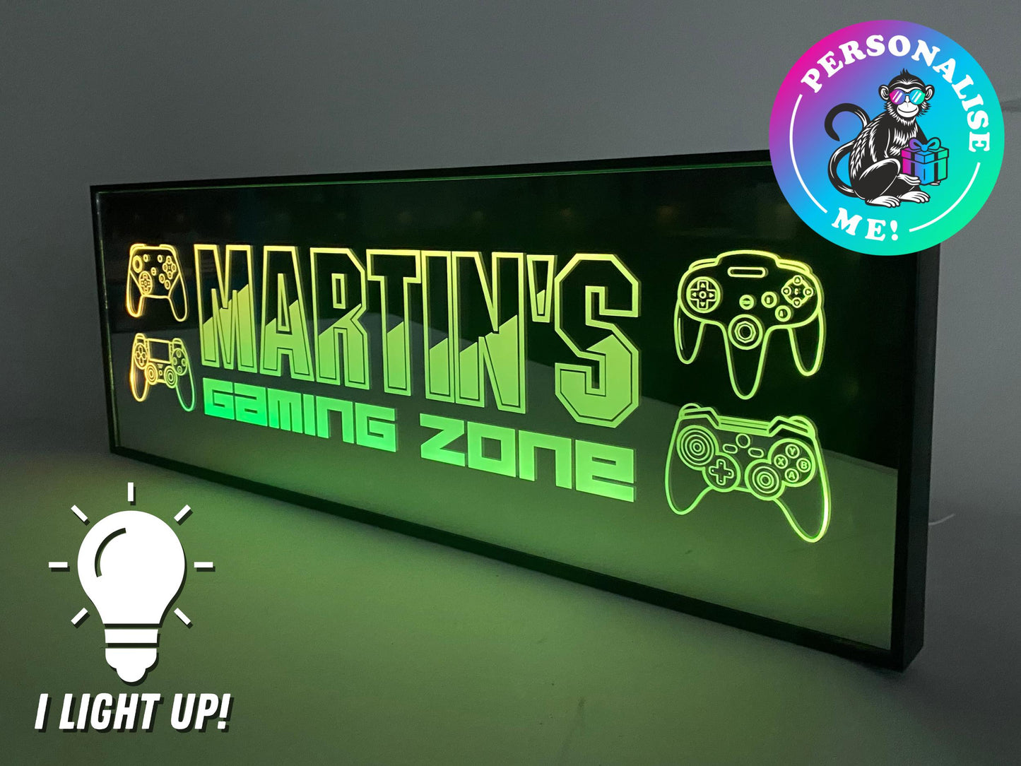 Personalised Gaming Zone | LED Light Up Mirror