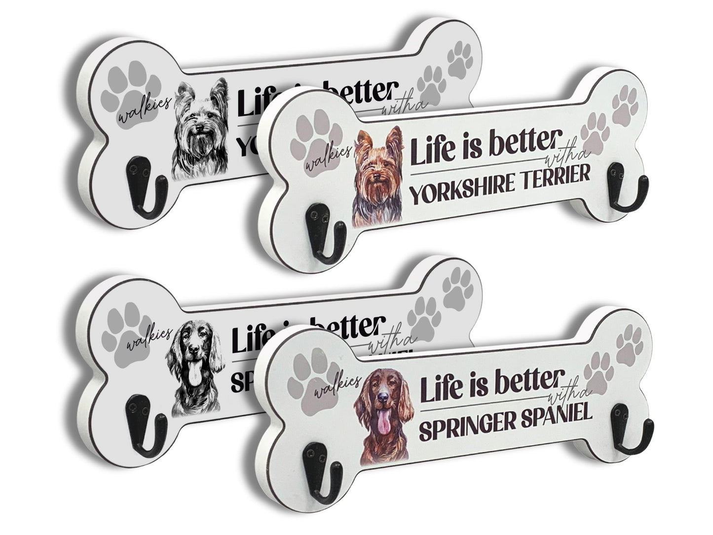 Dog Breed Illustration | Bone-Shaped Lead Hanger