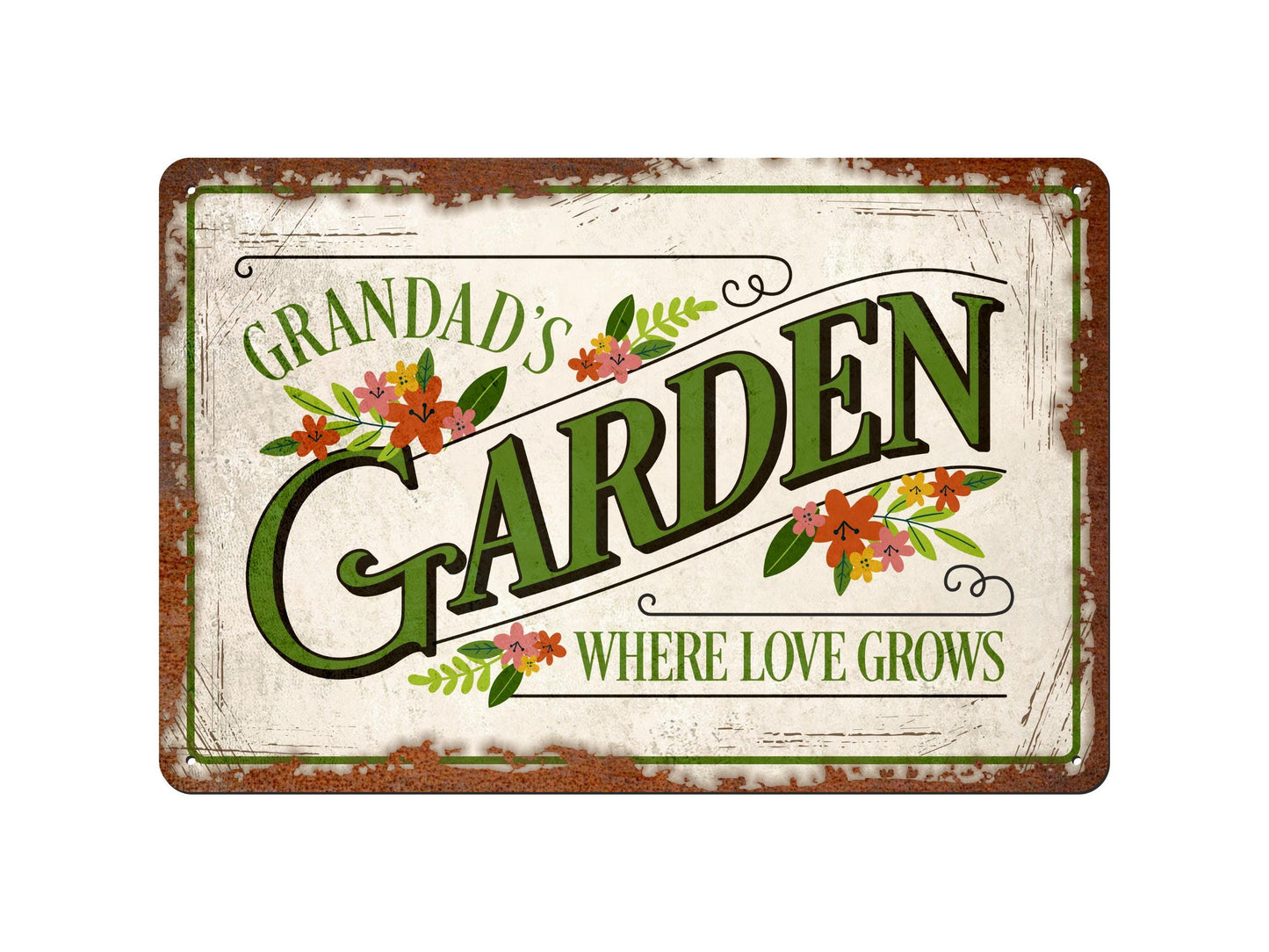 Grandma’s or Grandad’s Garden | Rustic Effect Metal Sign