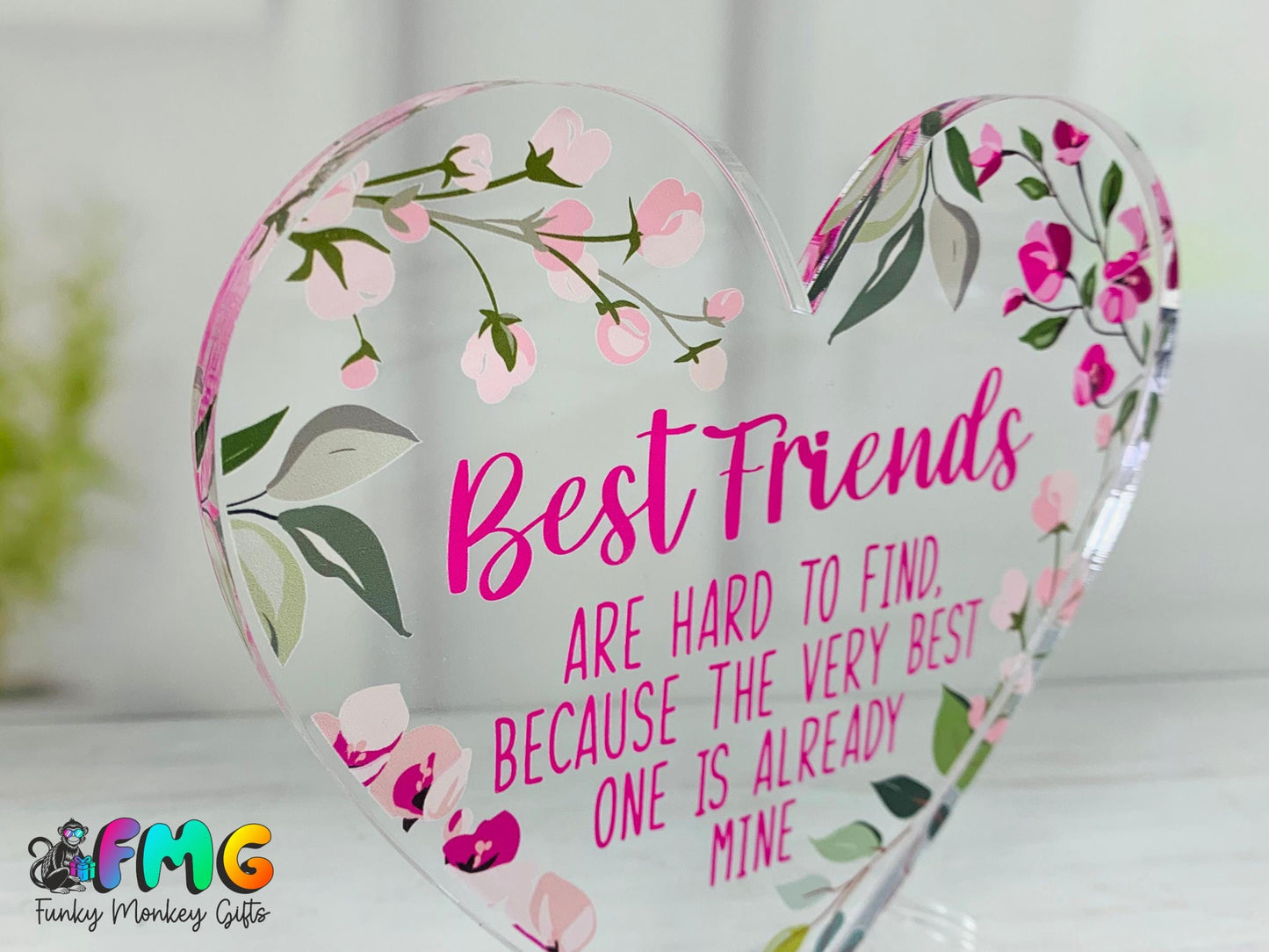 Best Friend | Acrylic Heart Plaque