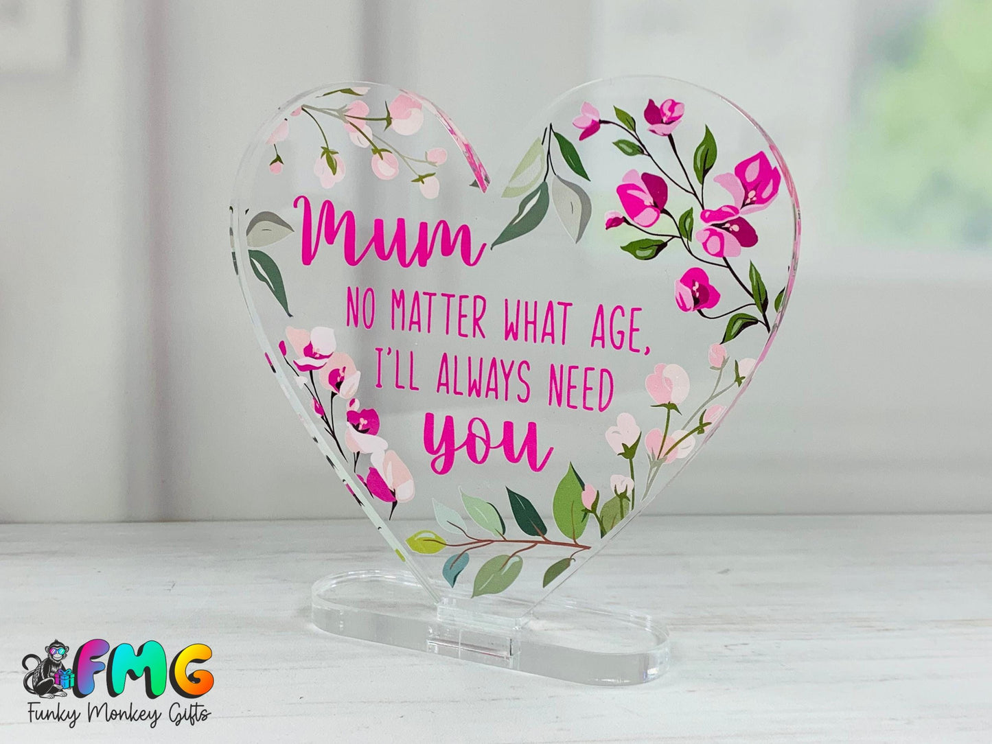 Mum Quote | Acrylic Heart Plaque