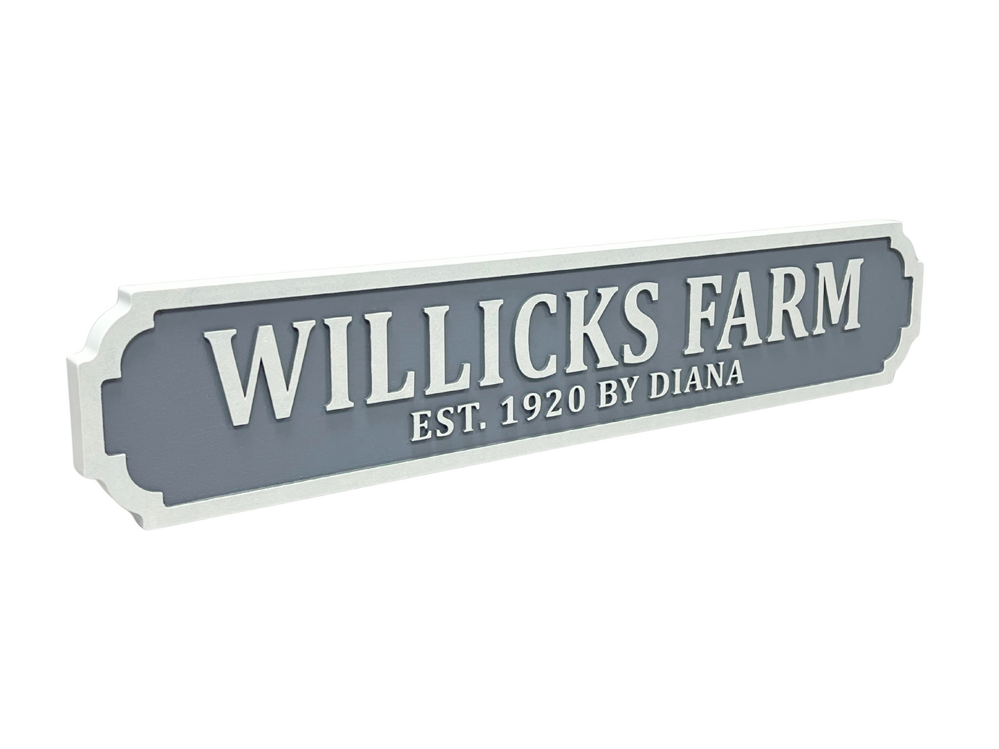 Personalised Double Line Vintage-Style Street Sign