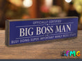 Big Boss Man | Rustic Block Shelf Sitter
