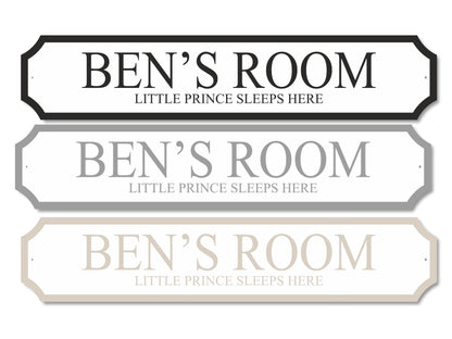 Personalised Princess/Prince Sleeps Here | Acrylic Street Sign