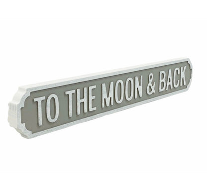 To The Moon & Back | Vintage-Style Street Sign