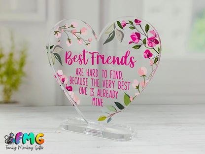 Best Friend | Acrylic Heart Plaque