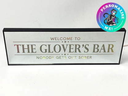 Personalised 3 Line | LED Light Up Mirror