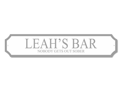 Personalised Bar | Acrylic Street Sign