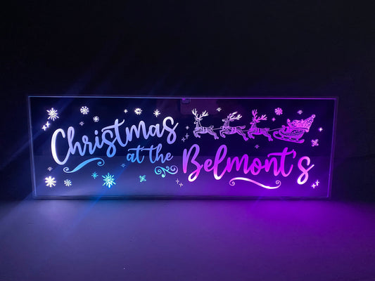 Personalised Christmas at the 'Name' | LED Light Up Mirror