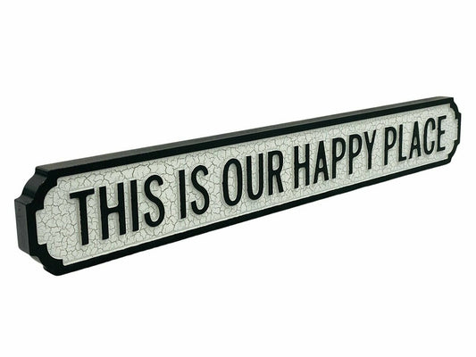 This Is Our Happy Place | Vintage-Style Street Sign
